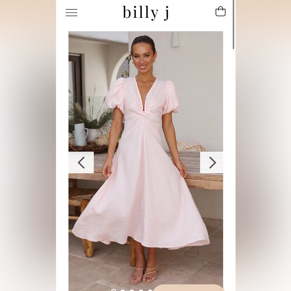 Billy J- Blair’s Midi Dress (color Rosewater) in size small